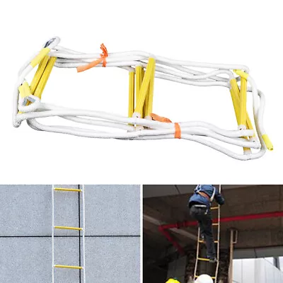 £35.15 • Buy 16 Ft Emergency Fire Escape Rope Ladder High-altitude Operation Safety Ladder