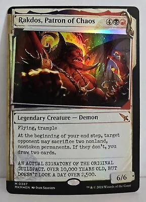 MTG Rakdos Patron Of Chaos INVISIBLE INK FOIL MKM #387 NM UNPLAYED • $29