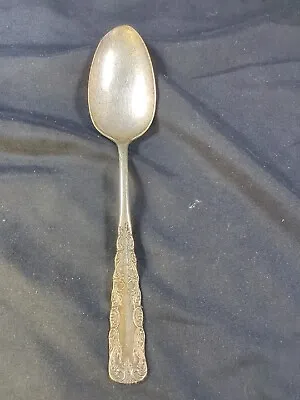 Antique Silverplate Serving Spoon 1835 R Wallace A1 Vintage Swirls Unique • $9