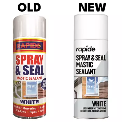 Spray And Seal Leak Stop Mastic Sealant Roof Guttering Pipes Windows 300ml White • £5.99