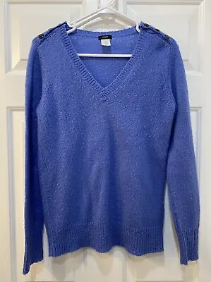 J. Crew Wool Mohair Blend Sweater Long Sleeve V-Neck  Women's Size S • $22