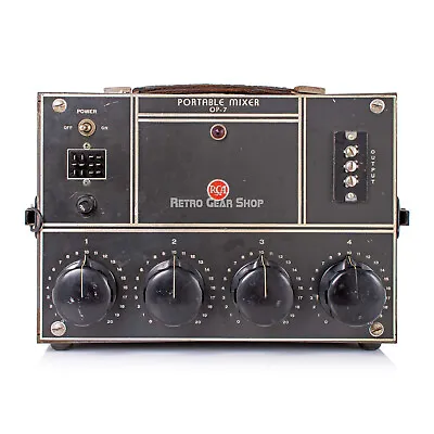 RCA Portable Mixer Amplifier OP-7 Serviced 4 Channel Tube Amp OP7 Vintage Rare • $1950