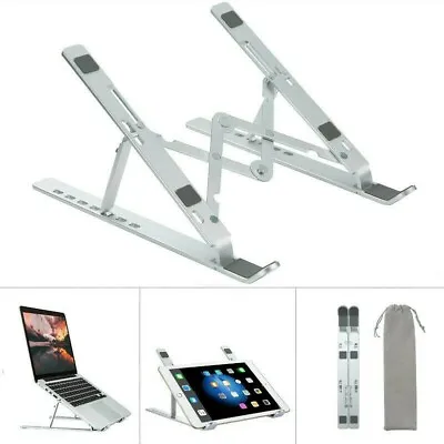 Laptop Stand Foldable Support Notebook Base Stand Holder For Macbook Lapdesk • £35.44