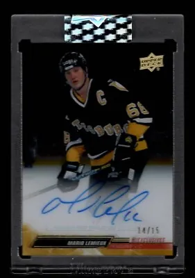 2022-23 Clear Cut Exclusives Mario Lemieux Autograph 14/15 • $649.99