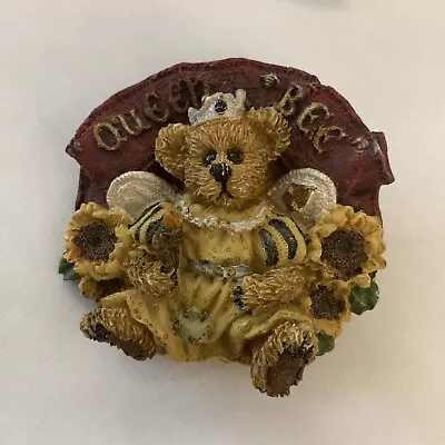 Boyds Bears QUEEN BEE Pin Vintage Brooch  Bumble Honey Sunflower Wings Crown • £14.48