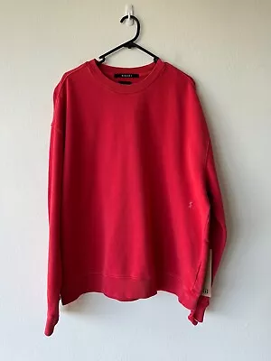 New Ksubi Mens Top Jumper Jacket Large Chili L Crew Sweatshirt Biggie 4 X 4 Red  • $89