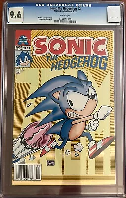 Sonic The Hedgehog #2 Cgc 9.6 News Stand 1993 • £60.32