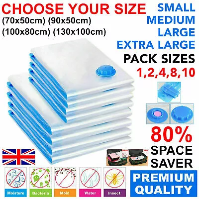 Strong Vacuum Storage Space Savings Bag Space Saver Bags New Vacum Bag Vaccum • £1.99