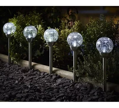 5pk Ice Orbs Stake Light Solar Stake Light Garden Lighting Cole & Bright • £24.99