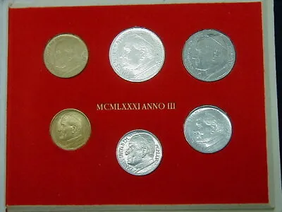 1981 Italy Vatican Complete Coins Set UNC Silver John Paul II In Official BOX • $19.99
