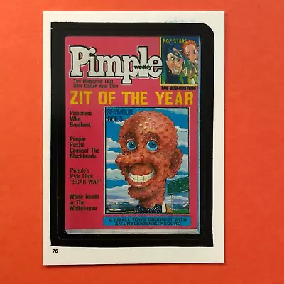 1986 Wacky Packages Pimple Magazine #76 Topps Album Sticker People Mag Satire • $2.49