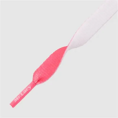 Mr Lacy Clubbies Flat White Neon Pink Pair Of Shoelaces - Different Color Side  • £9.48