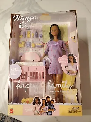 Mattel Happy Family Pregnant Midge & Baby Doll Set (African American AA) • $174.99