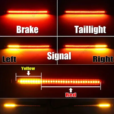 Motorcycle Sequential Switchback Flowing LED Tail Brake Turn Signal Strip Light • $12.21