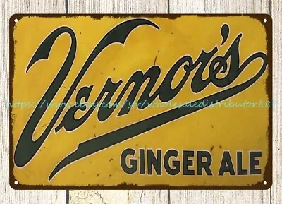 Cabin Shed Metal Plaques 1950 Vernor's Ginger Ale Metal Tin Sign • $18.96