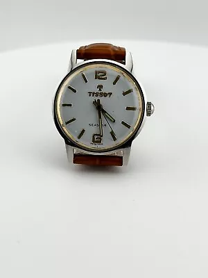 TISSOT Vintage Seastar Automatic Stainless Steel Case White Gold Dial • $209.99