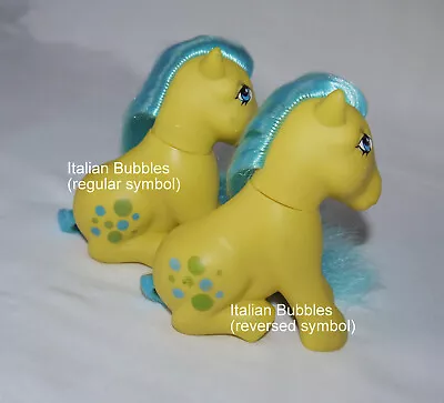 ~*ITALY Bubbles REGULAR Symbol*~ Vtg G1 My Little Pony Freckles ITALIAN VARIANT • $30.30