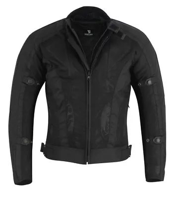 BUSA Touring Motorcycle Air Mesh Jacket CE Armour Fully Waterproof 2yr Warranty • $93.31