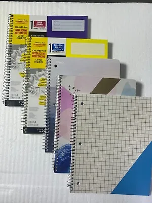 5 NOTEBOOK  Subject Ruled Standard Notebook & 100 70 SHEETS  LOT OF  5BOOK • $17.99