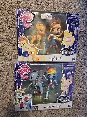 My Little Pony G4 Elements Of Friendship Rainbow Dash & Applejack • $49.99