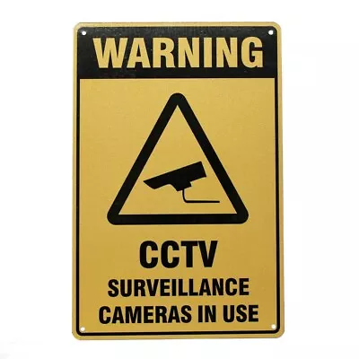 Warning CCTV Surveillance Camera In Use Sign 300x200 Metal Security Office Shop • $10.43