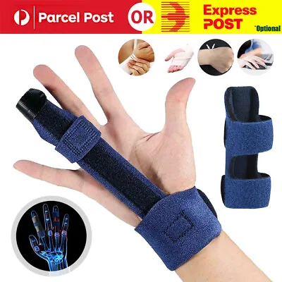 Trigger Mallet Finger Splint Brace Fracture Protector Support Adjustable Pain • $8.51