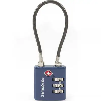 $22.90 • Buy Samsonite Travel Accessories 3 Dial TSA Cable Lock Dark Blue 32441