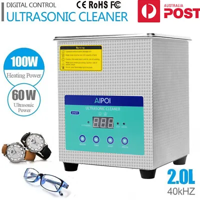Ultrasonic Cleaner Stainless Steel 2L Liter Industry With Digital Timer New • $110.99