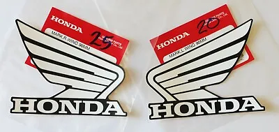 Honda GENUINE Wing Fuel Tank Decal Wings Sticker 90mm WHITE + BLACK *UK STOCK* • £8.95