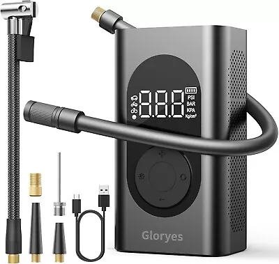 Tire Inflator Portable Air Compressor For Tires Cordless Air Pump For Car Bike • $30