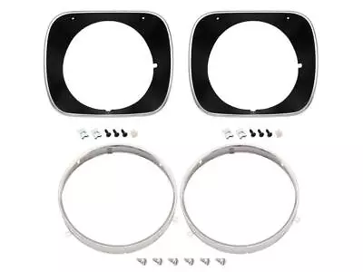 Headlight Rim Kit - Inner/Outer/Left/Right For Holden HQ SS GTS Black • $341.82