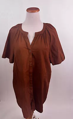 GAP Burnt Orange Cotton Maternity Top Blouse Women's M • $14