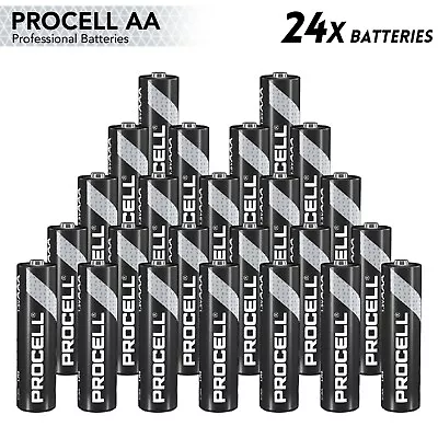 24 X Procell AA Batteries 1.5V LR06 MN1500 Battery AM EXP 2026 Long Lasting UK • £11.59