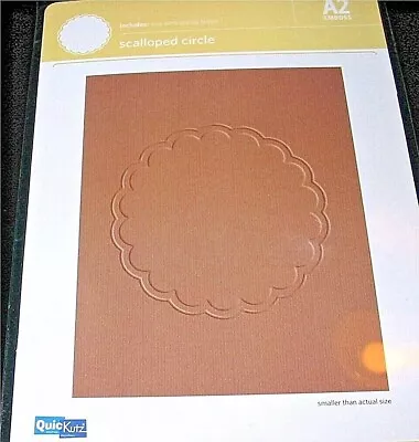 Scallop Circle Frame Scalloped QuicKutz Embossing Folder EF-A2-035 NEW! • $3.99