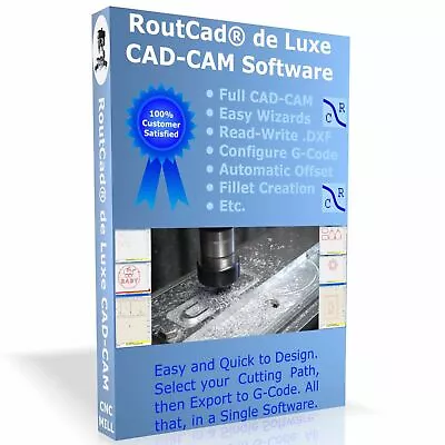 CAD CAM Software Luxe CNC Mill Mach3 EMC2 Fanuc G-Code With Tutorial Video CDROM • $169.99