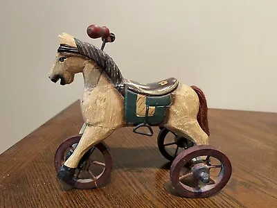 Vintage Wood Horse On Wheels  • $44.99