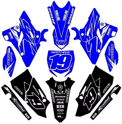 Graphics For Yamaha YZ125 YZ250 YZ 125 250 2015-2020 Blue Black White Decals • $95