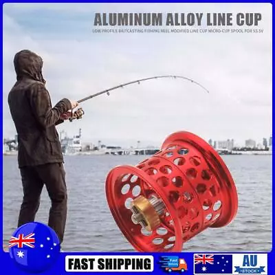 Low Profile Casting Fishing Reel Modified Line Cup For DAIWA Steez (Red) • $28.40