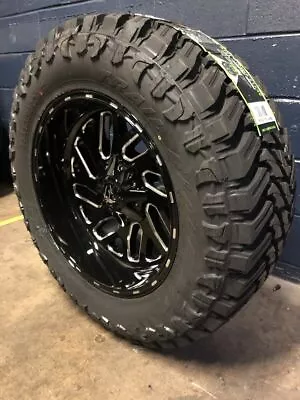 4) 20x10 Fuel D581 Triton Black Wheels 35  MT Tires 8x170 Ford Excursion F350 • $2754.05