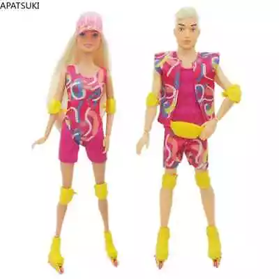 Movie Skating Clothes Set For Barbie Doll Top Shorts Accessories For Ken Dolls • $11.02