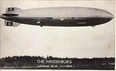 Hindenburg Zeppelin Lakehurst New Jersey 1936 Vintage Postcard • $9.99