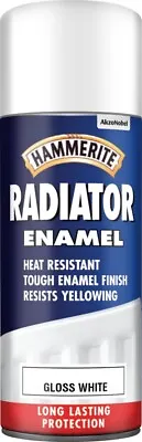 Hammerite Radiator Spray Gloss White 400ml X 2 Cans • £18.50