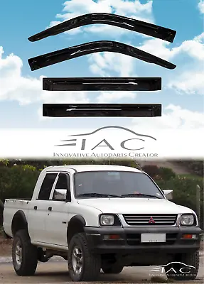 For Mitsubishi L200 Triton Strada 96-05 Window Visor Vent Sun Shade Rain Guard • $64.99