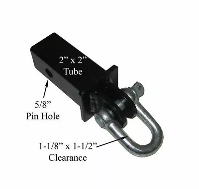 2  Hitch Clevis Shackle BOW Receiver Tube 5000lb Cap • $23.99