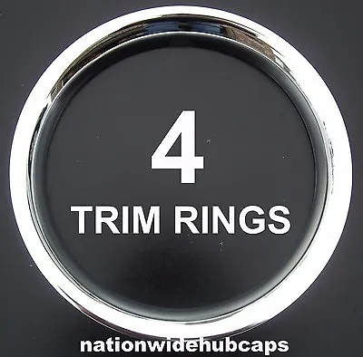$57.99 • Buy 4 Chrome Metal Gm 15  Steel Wheel Trim Rings Beauty Rims Glamour R15 Rim Bands
