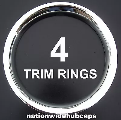 4 Chrome Metal Gm 15  Steel Wheel Trim Rings Beauty Rims Glamour R15 Rim Bands • $59.99