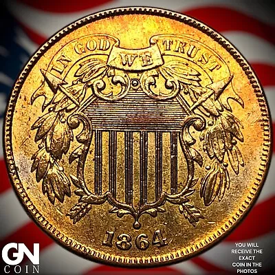 1864 2 Cent Piece Y1804 • $128