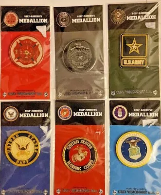 Military Police Fire Self Adhesive Medallions Army Navy Marine Air Force Marines • $4.95