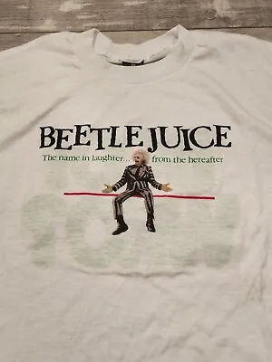 Vintage 1988 Beetlejuice Shirt Movie Promo XL RARE Horror • $350