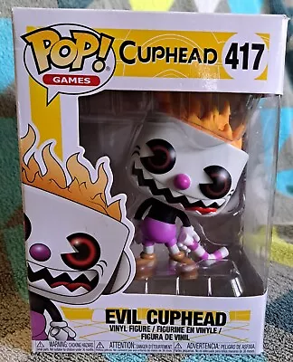 Evil Cuphead Pop 417 - Cup Head Funko Pop! Vinyl 2018 RARE Vaulted + Protector • $59.88